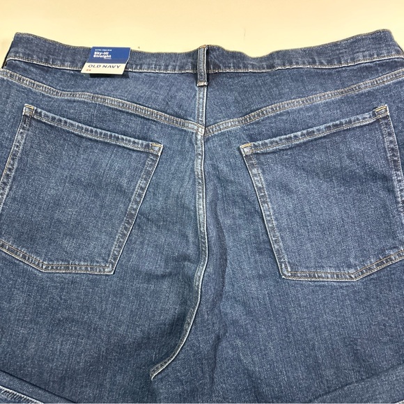 Old Navy Sky Hi Jeans Women’s 24 Straight Extra High Rise Stretch Mom Dark Wash - Picture 12 of 15